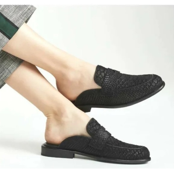 Free People Black Slip-on Loafers - Picture 1 of 7